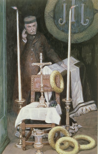 Porträt des Pilgers (Selbstporträt), Illustration für Das Leben Christi, ca. 1886-96 von James Jacques Joseph Tissot