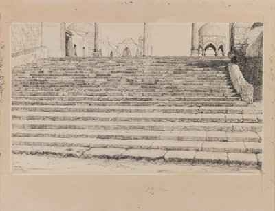 Treppe des Hofes von Haram, Illustration aus Das Leben unseres Herrn Jesus Christus von James Jacques Joseph Tissot