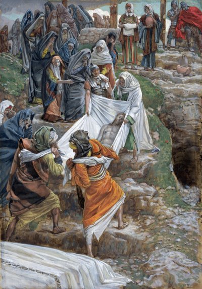 Der Leichnam Jesu wird zum Salbungsstein getragen, Illustration für Das Leben Christi, ca. 1886-94 von James Jacques Joseph Tissot
