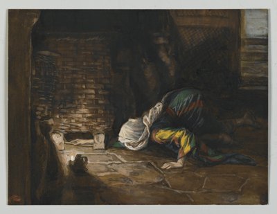 Die verlorene Drachme, Illustration aus Das Leben unseres Herrn Jesus Christus von James Jacques Joseph Tissot