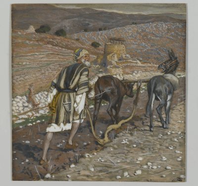 Der Mann am Pflug, Illustration aus Das Leben unseres Herrn Jesus Christus von James Jacques Joseph Tissot