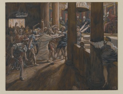 Das Tribunal des Annas, Illustration aus Das Leben unseres Herrn Jesus Christus, 1886-94 von James Jacques Joseph Tissot