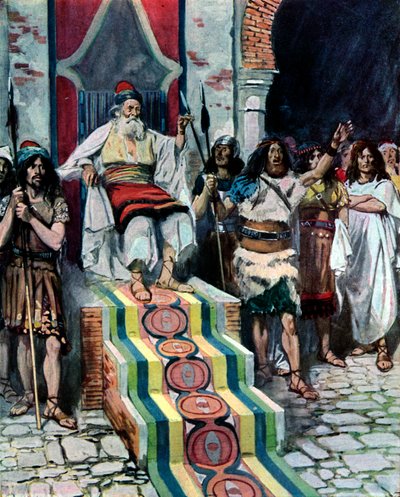 David sieht den Boten ankommen von James Jacques Joseph after Tissot
