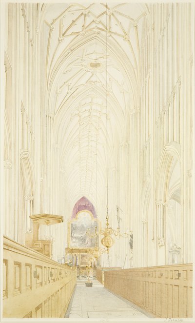 Schiff von St. Mary Redcliffe, Blick nach Osten mit dem Hogarth-Altarbild von James Johnson