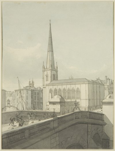 St. Nicholas Kirche und Teil der Bristol Bridge von James Johnson
