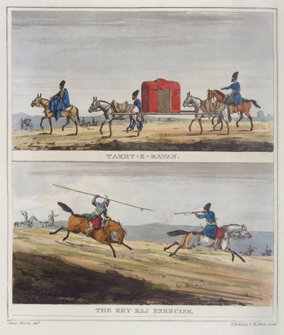 Takht-E-Ravan und die Key Kaj Übung von James Justinian (after) Morier