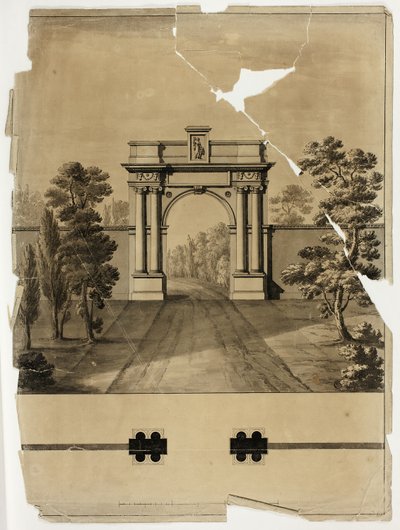 Monumentaler Eingang zum Friedhof von James Malton