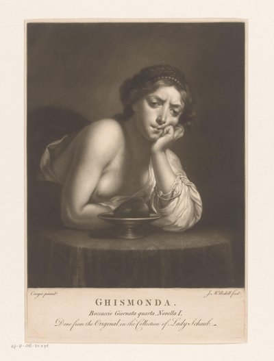 Sigismunda mit dem Herzen von Guiscardo von James McArdell
