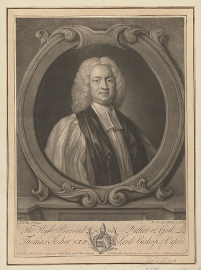 Thomas Secker, Lordbischof von Oxford von James McArdell