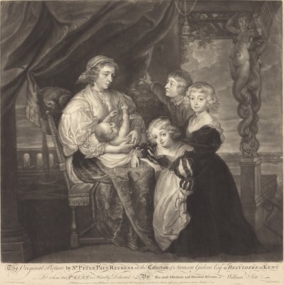 Die Familie Gerbier von James McArdell after Sir Peter Paul Rubens