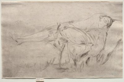 Ein Kind auf einem Sofa, Nr. 2 von James McNeill Whistler