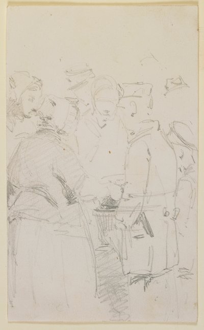Eine Gruppe von Figuren um einen Kohlenbecken von James Abbott McNeill Whistler