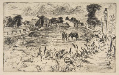 Landschaft mit dem Pferd (Landschaft mit Pferden) von James McNeill Whistler