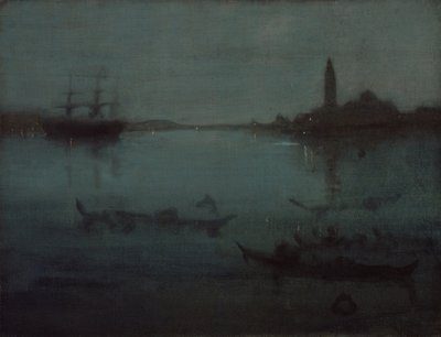 Nocturne in Blau und Silber: Die Lagune, Venedig von James McNeill Whistler