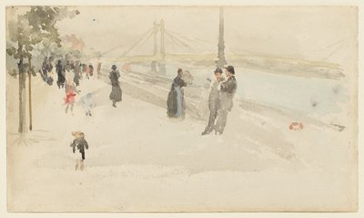 Rosa und Silber - Chelsea, der Damm von James McNeill Whistler