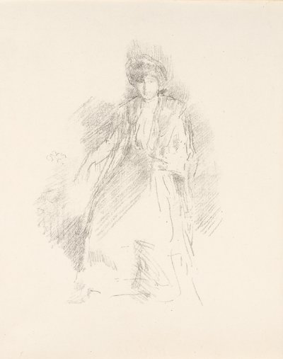 Porträt einer jungen Frau mit Hut [Miss Seaton] von James Abbott McNeill Whistler