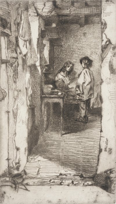 Lumpensammler, Quartier Mouffetard, Paris von James McNeill Whistler