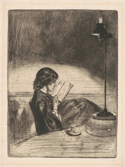 Lesen bei Lampenlicht von James McNeill Whistler