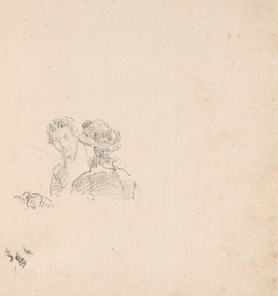 Skizze: Selbstporträt mit Miss R. Birnie Philip von James McNeill Whistler