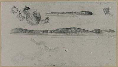 Skizzen auf der Küstenvermessungsplatte von James Abbott McNeill Whistler