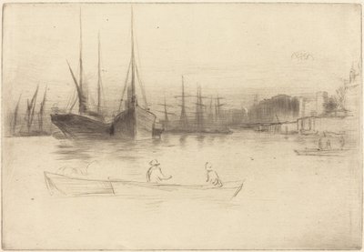 Dampfschiffe vor dem Turm von James McNeill Whistler