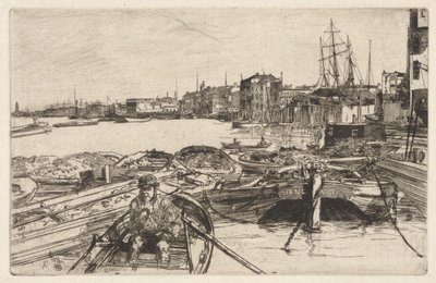 Der Pool, aus dem Thames Set (Eine Serie von sechzehn Radierungen von Szenen an der Themse und anderen Motiven) von James Abbott McNeill Whistler