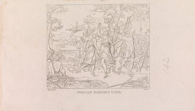 Entwürfe für den Großen Saal der Gesellschaft der Künste (4 von 1 Blatt) von James Mitan