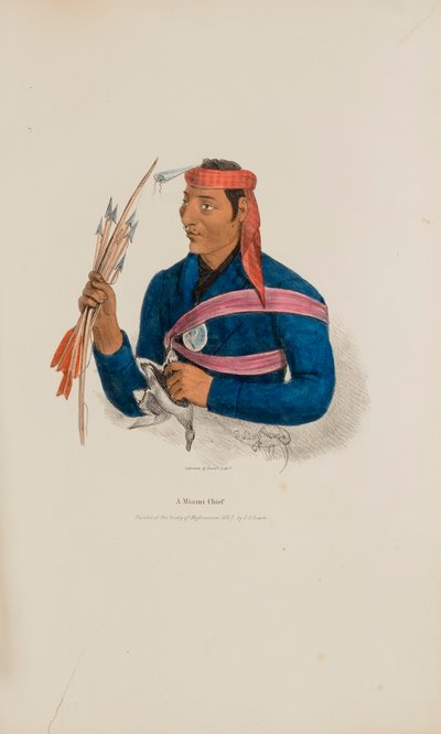 Ein Miami-Häuptling, aus The Aboriginal Portfolio von James Otto Lewis