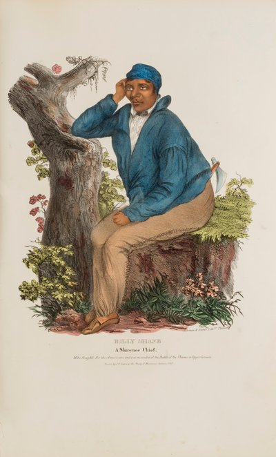 BILLY SHANE; Ein Shawnee-Häuptling, aus Das Aboriginal Portfolio von James Otto Lewis
