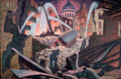 Bombenruinen in der Nähe von St. Paul