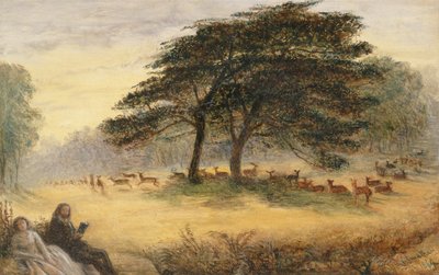 Liebende im Richmond Park (Windsor Park) von James Smetham