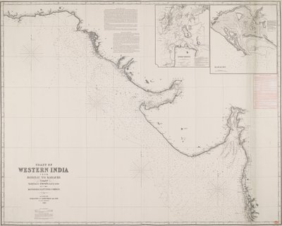 Küste von Westindien von Bombay bis Karachi, hauptsächlich aus den Vermessungen im Auftrag der ehrenwerten Ostindien-Kompanie zusammengestellt von James & Son Imray