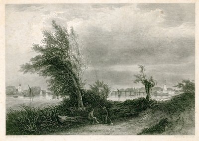 Fulham und Putney vom Surrey-Ufer von James Stark