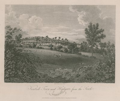 Kentish Town und Highgate, Middlesex, von Süden von James Storer