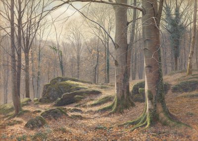 Ein Wintermorgen, Raureif schmilzt, 1885-1894 von James Thomas Watts