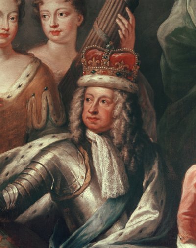 Detail von Georg I aus der Painted Hall, Greenwich von James Thornhill