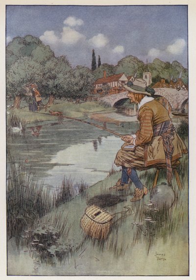 Illustration für Der vollkommene Angler von Izaak Walton von James Thorpe