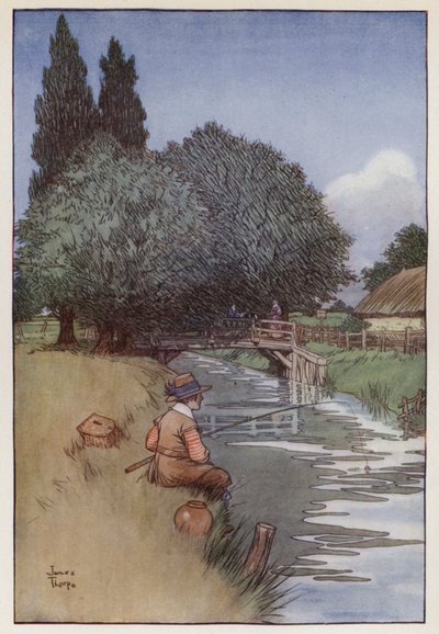 Illustration für Der vollkommene Angler von Izaak Walton von James Thorpe