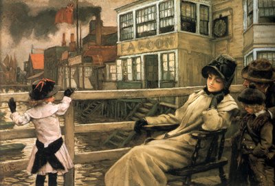 Warten auf die Fähre I von James Tissot