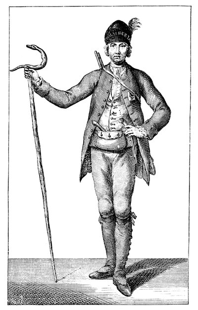 James Boswell, Esq im Gewand eines bewaffneten korsischen Häuptlings, 1769 von James Wale