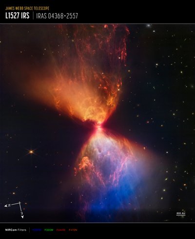 L1527 und Protostern von James Webb Space Telescope (NASA)