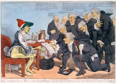 Eine Dankesadresse der Fakultät an den ehrenwerten Herrn Influenzy für seinen freundlichen Besuch auf dem Land, 1803 von James West