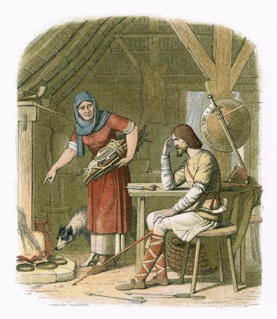 Alfred in der Hütte des Viehhirten von James William Edmund Doyle