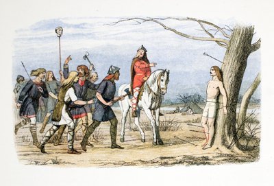 Edmund, König von Ostanglien, getötet von den Dänen, 20. November 869 n. Chr., aus 