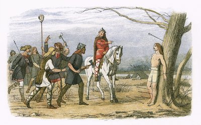 Edmund, König von Ostanglien, getötet von den Dänen von James William Edmund Doyle