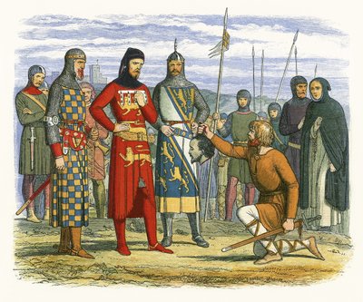 Gavestons Kopf wird dem Grafen von Lancaster gezeigt von James William Edmund Doyle