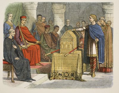 Harold II. schwört Herzog Wilhelm von der Normandie Treue von James William Edmund Doyle