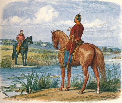 Heinrich und Stephan beraten sich über die Themse, 1153 1864 von James William Edmund Doyle