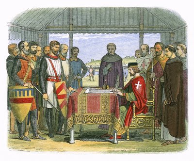 König Johann unterzeichnet die Magna Carta von James William Edmund Doyle