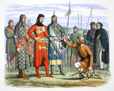 Piers Gavestons Kopf wird dem Earl of Lancaster gezeigt, 1312, 1864 von James William Edmund Doyle